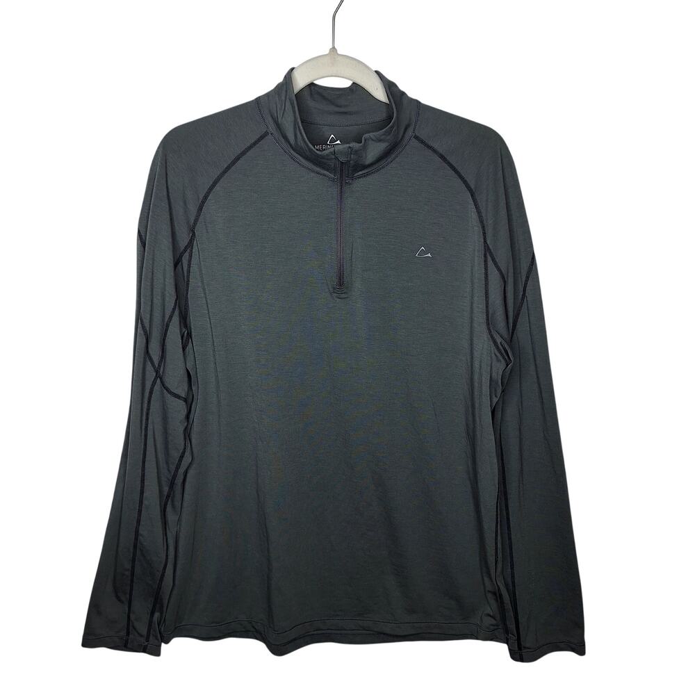Merino Blend Paradox 1/4 Zip Pullover Shirt Men's L Outdoor Baselayer Hiking